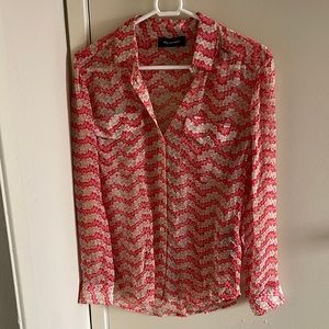 The Kooples long sleeve silk button up top